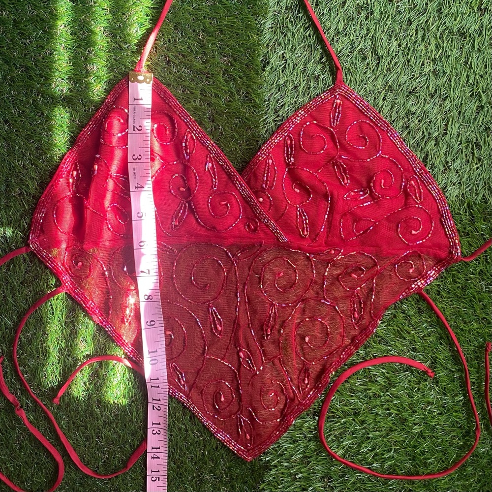 Beaded Red Top - Picture 17 of 17